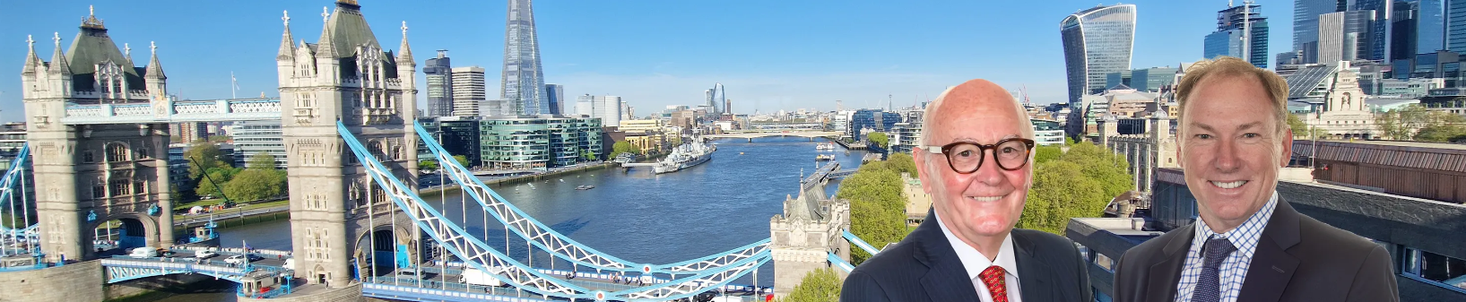 David Linton and Trevor Neil in Front of Tower Bridge
